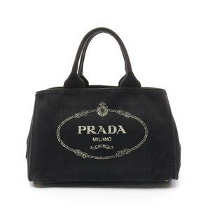 Prada Canvas Bag Tote Canapa Black